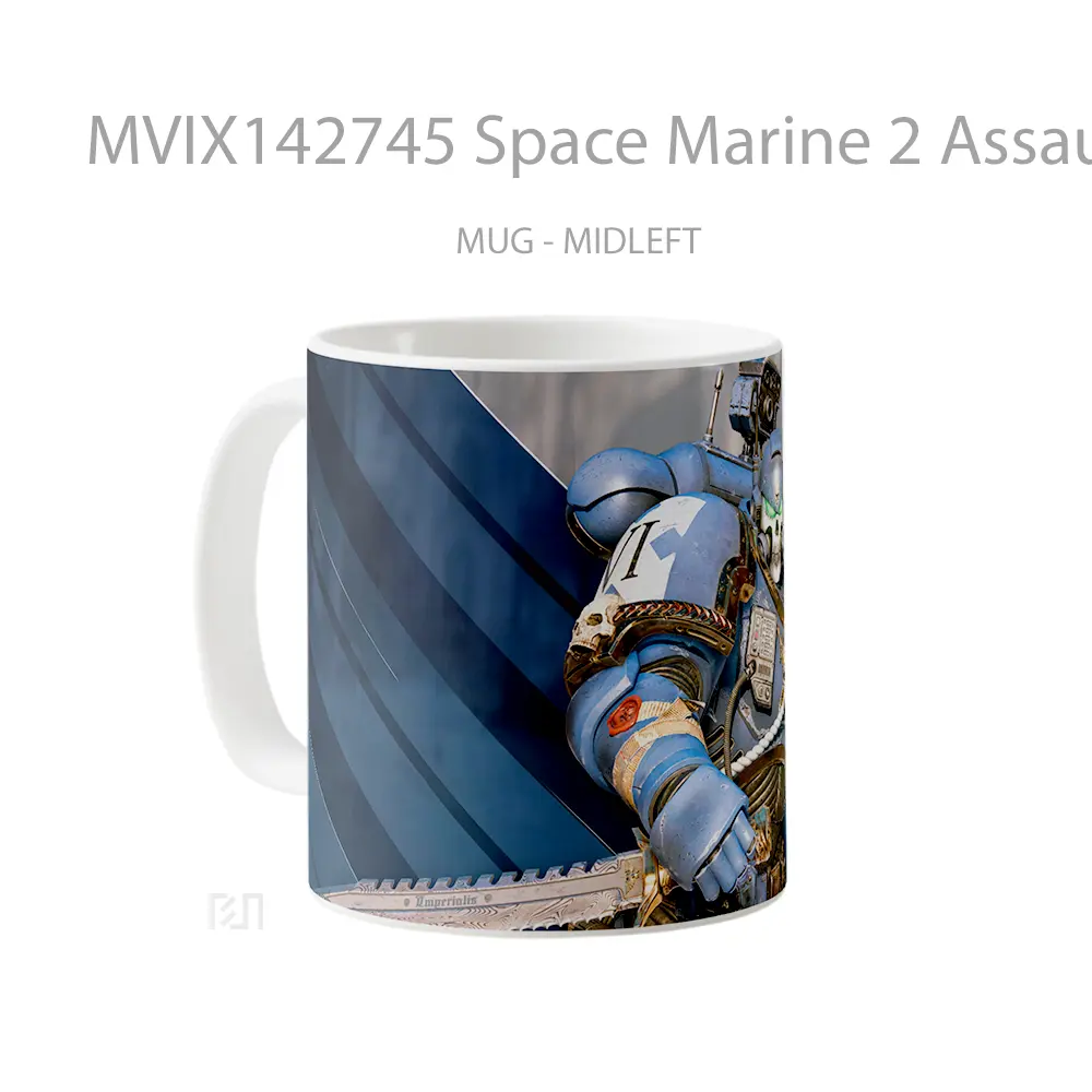 Mug Space Marine 2 Assault Vanguard Gelas Keramik Unik - All-side / Desain