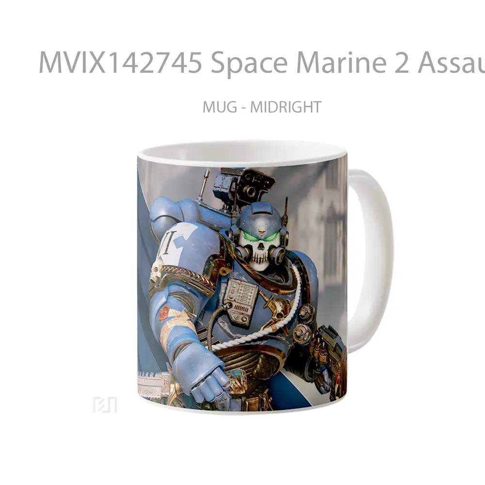 Mug Space Marine 2 Assault Vanguard Gelas Keramik Unik - All-side / Desain