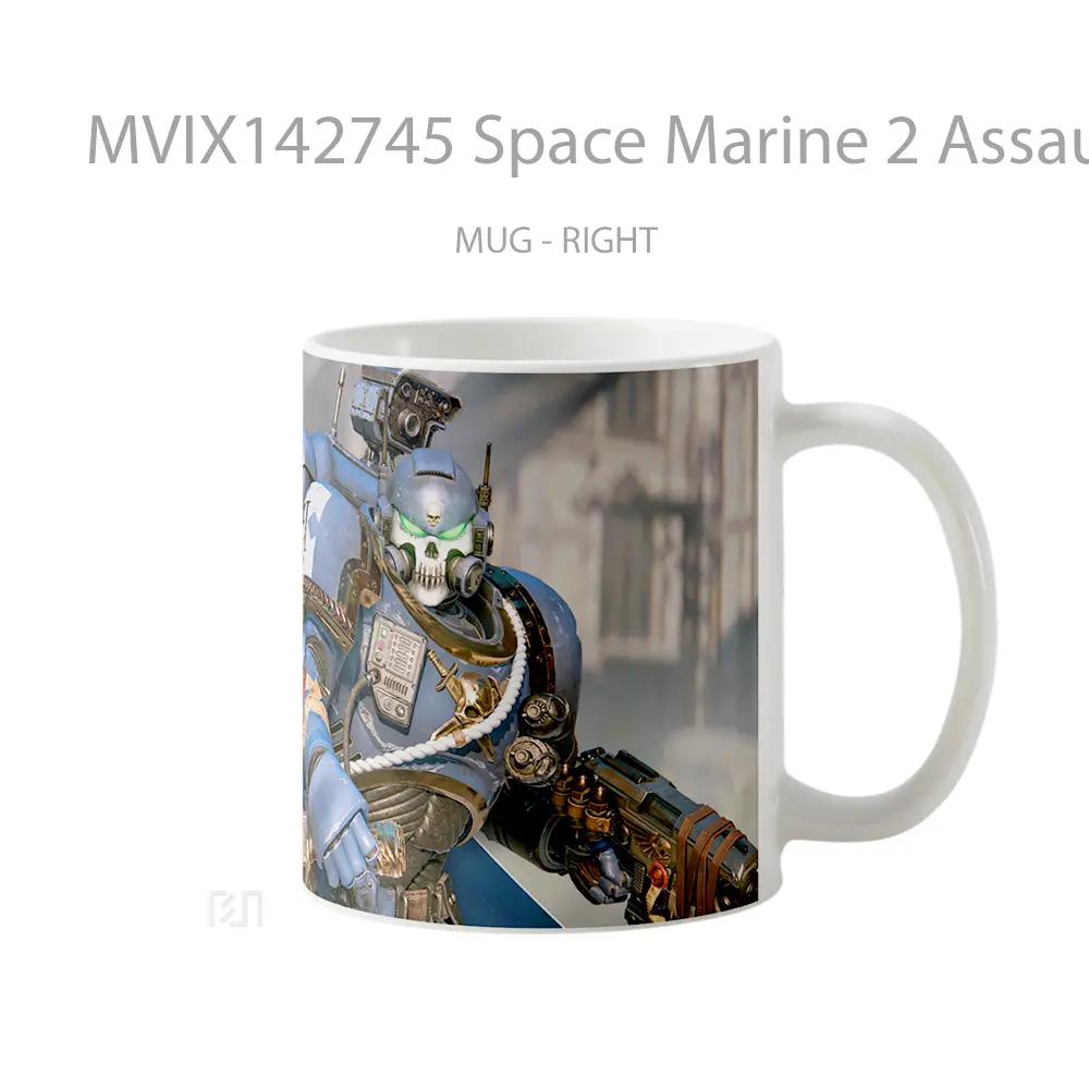 Mug Space Marine 2 Assault Vanguard Gelas Keramik Unik - All-side / Desain