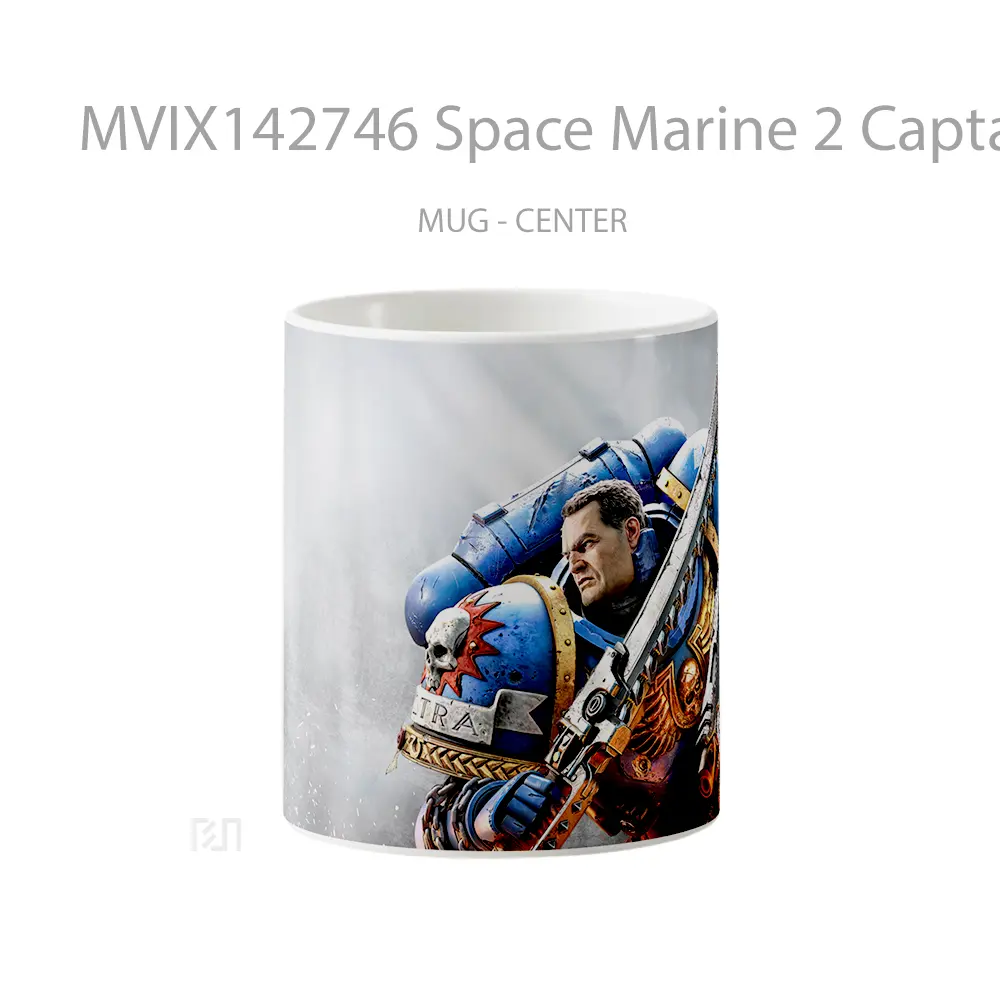 Mug Space Marine 2 Captain Titus Gelas Keramik Unik