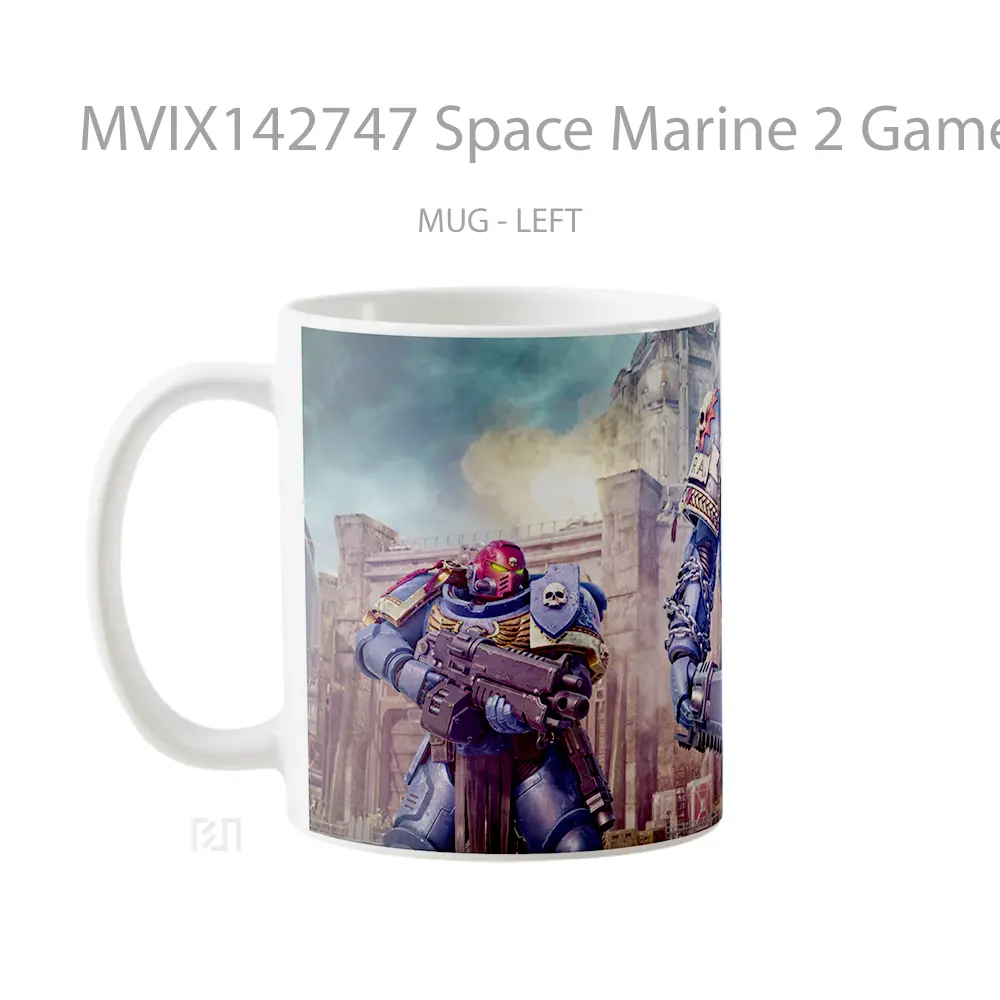 Mug Space Marine 2 Game Characters Cangkir Gamer - All-side / Desain
