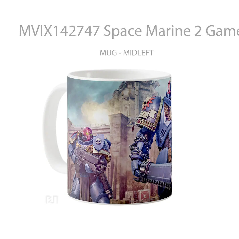 Mug Space Marine 2 Game Characters Cangkir Gamer - All-side / Desain