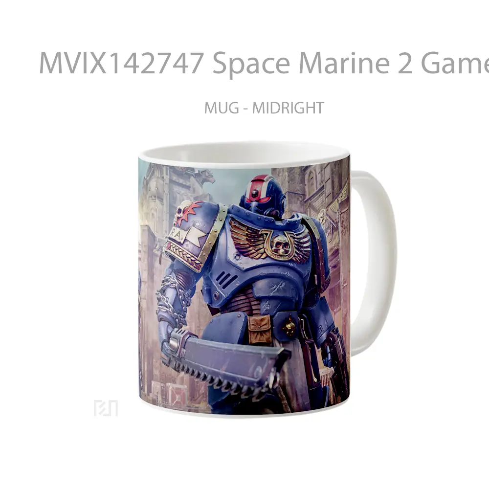 Mug Space Marine 2 Game Characters Cangkir Gamer - All-side / Desain