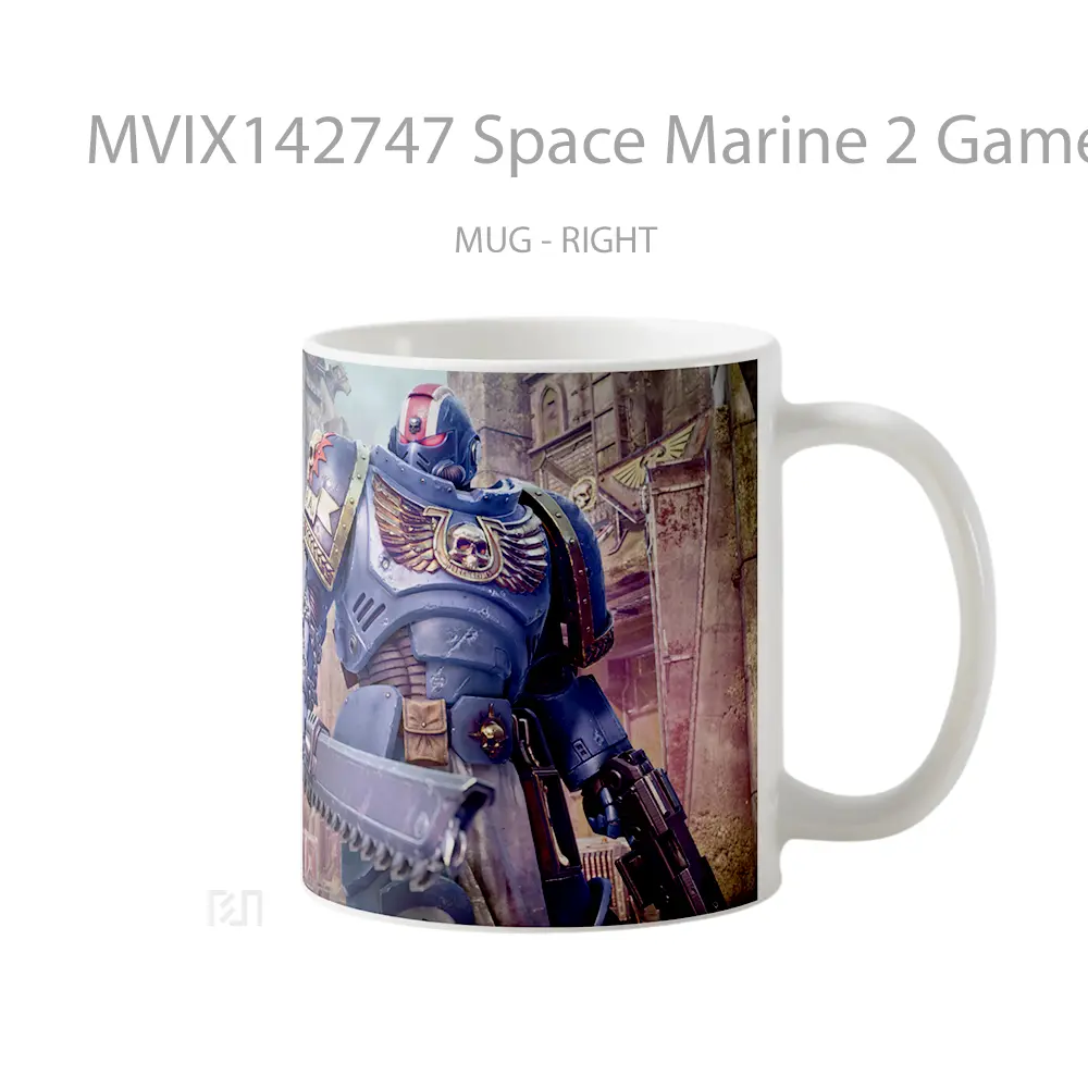 Mug Space Marine 2 Game Characters Cangkir Gamer - All-side / Desain