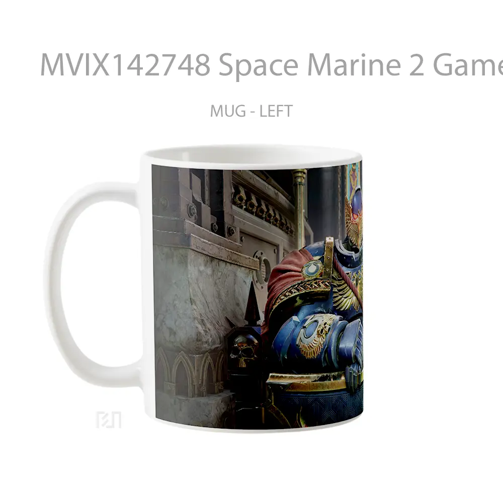 Mug Space Marine 2 Game Heavy Bulwark Cangkir Gamer - All-side / Desain