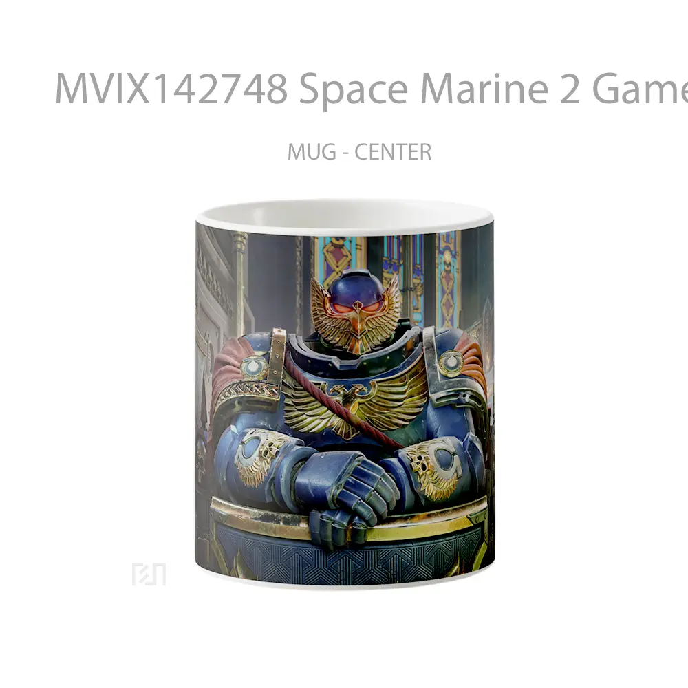 Mug Space Marine 2 Game Heavy Bulwark Cangkir Gamer