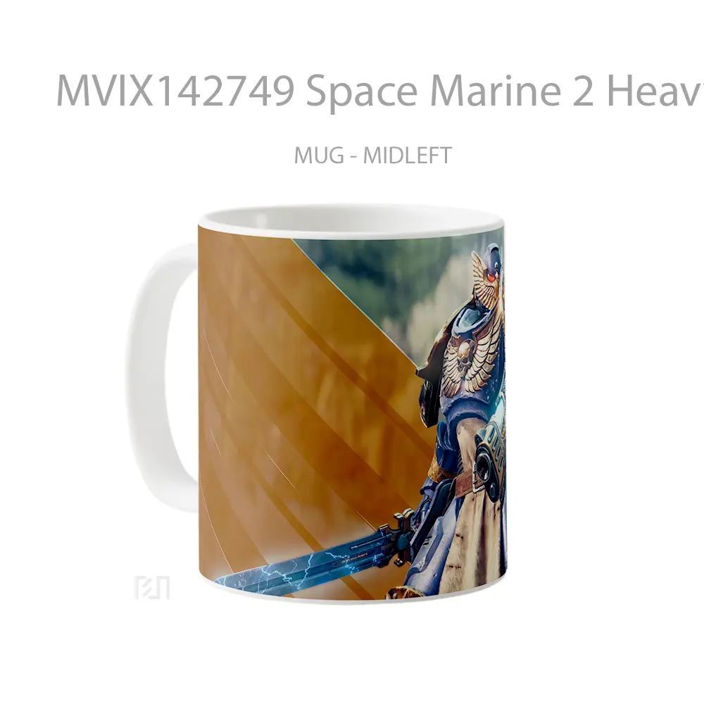 Mug Space Marine 2 Heavy Bulwark Gelas Keramik Unik - All-side / Desain