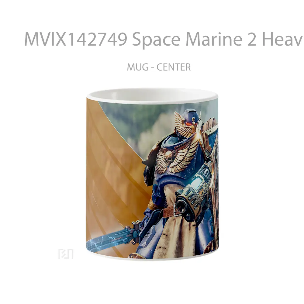 Mug Space Marine 2 Heavy Bulwark Gelas Keramik Unik