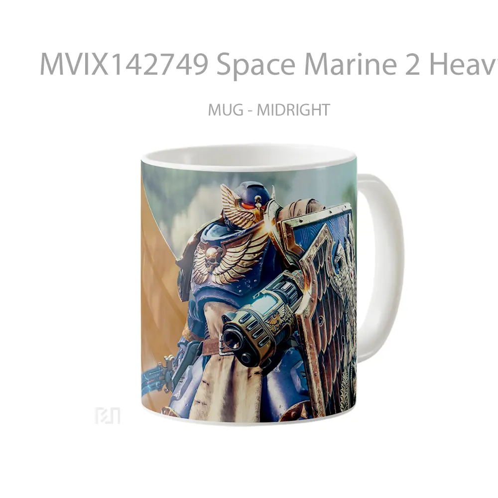 Mug Space Marine 2 Heavy Bulwark Gelas Keramik Unik - All-side / Desain