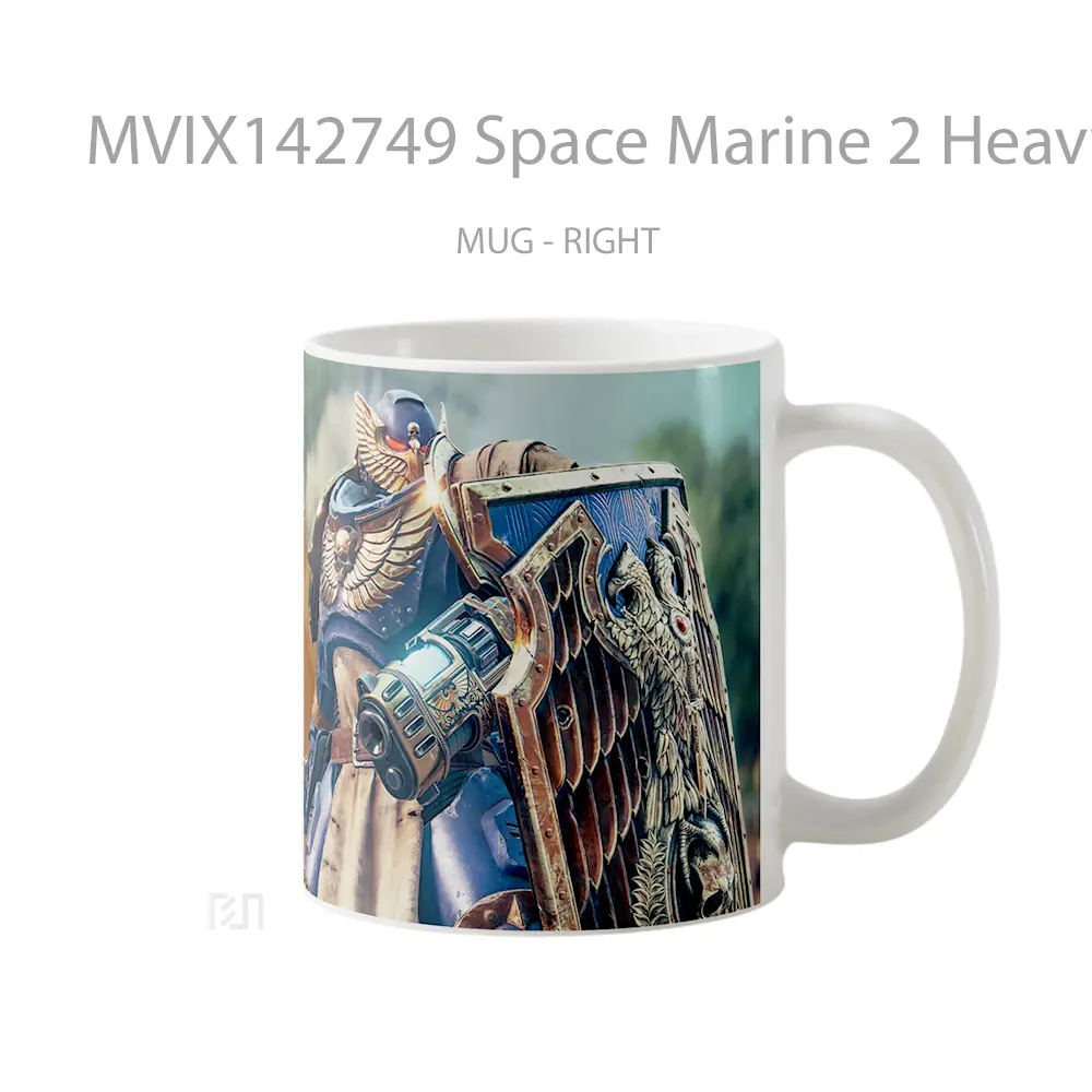 Mug Space Marine 2 Heavy Bulwark Gelas Keramik Unik - All-side / Desain