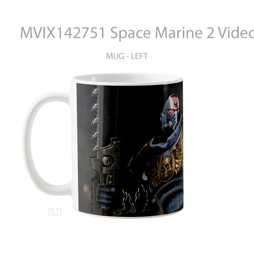 Mug Space Marine 2 Video Game Cangkir Gamer - All-side / Desain