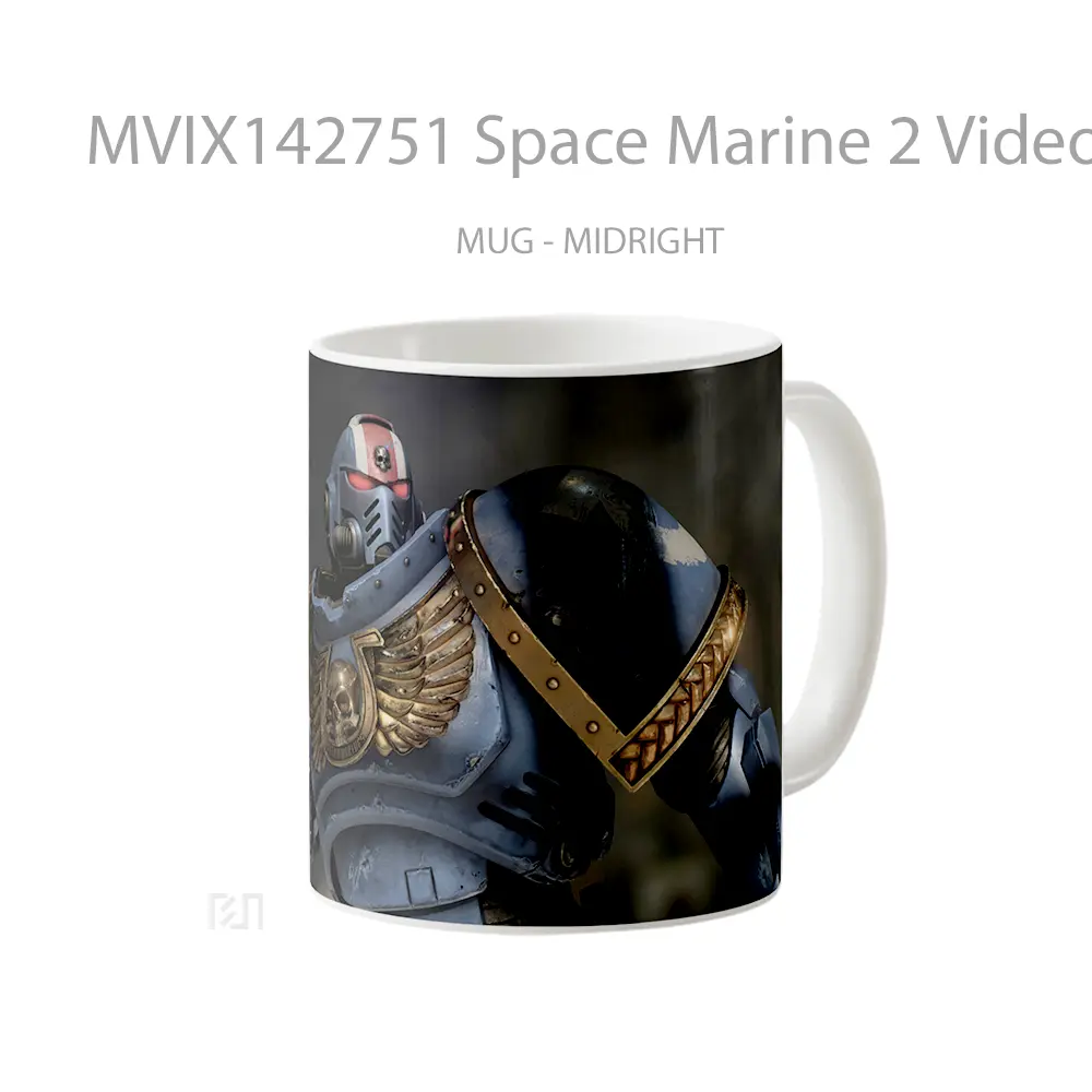 Mug Space Marine 2 Video Game Cangkir Gamer - All-side / Desain