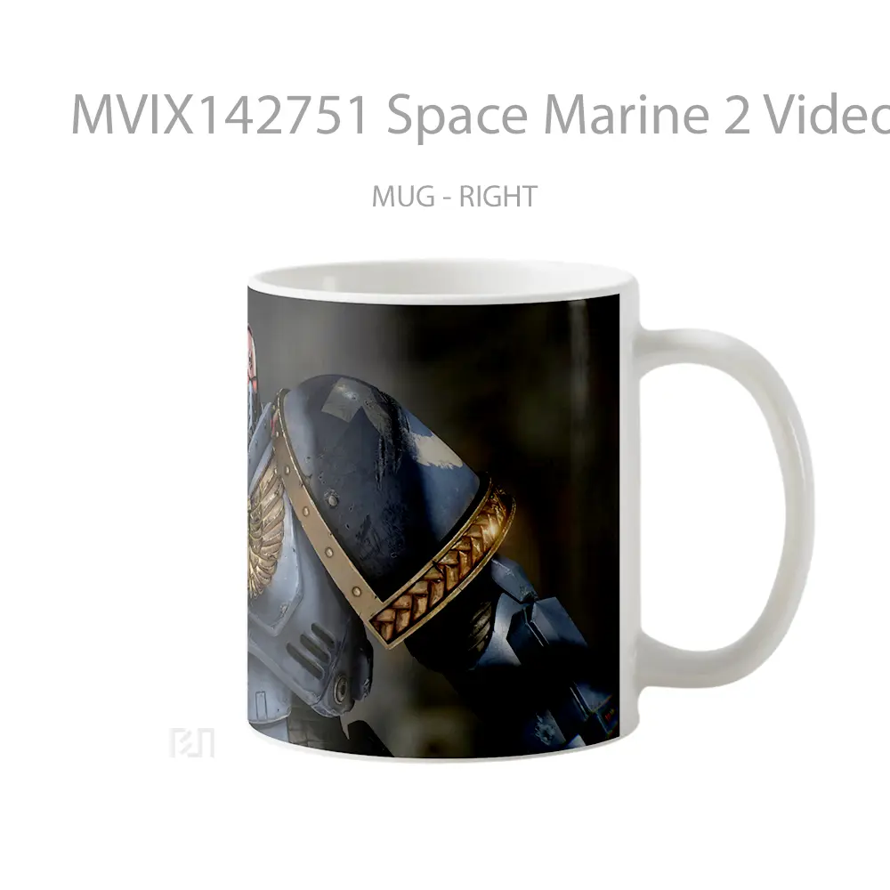Mug Space Marine 2 Video Game Cangkir Gamer - All-side / Desain
