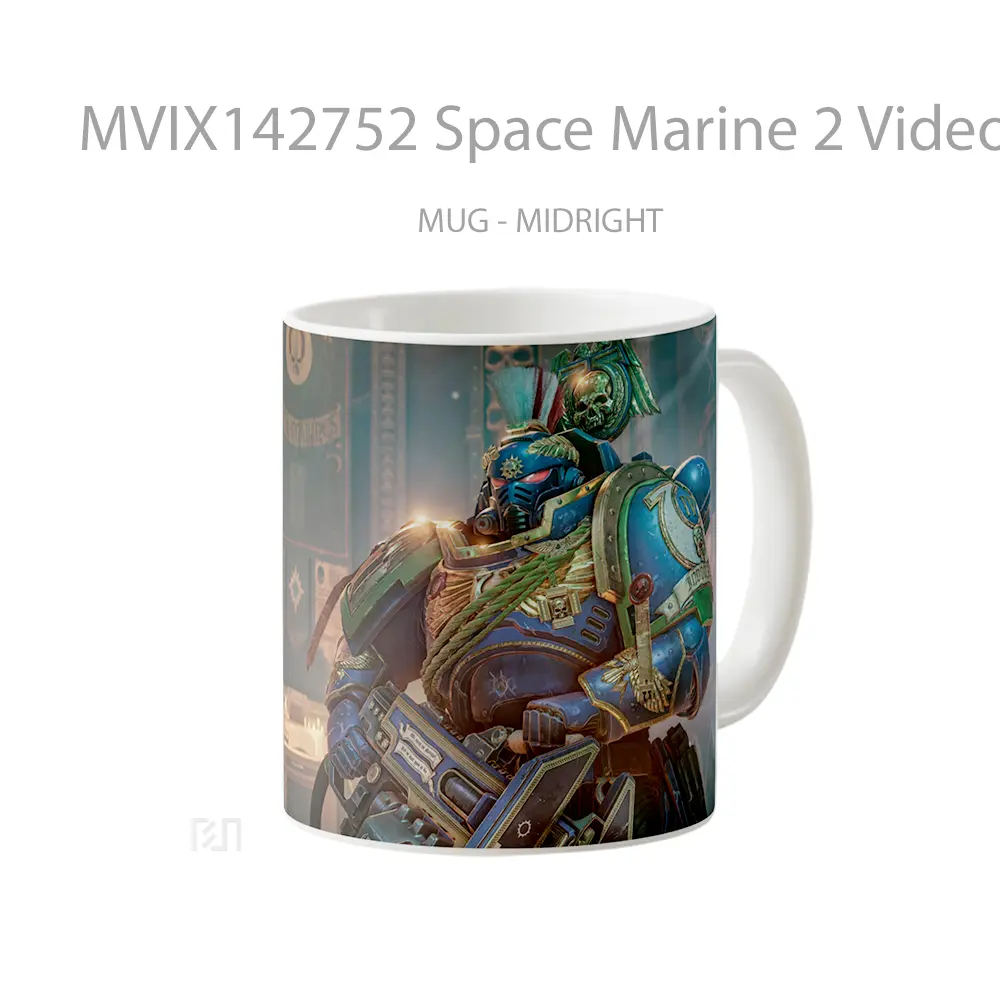 Mug Space Marine 2 Video Game Cangkir Gamer - All-side / Desain