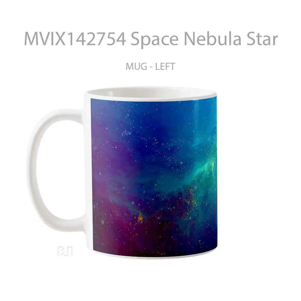 Mug Space Nebula Star Gelas Keramik Unik - All-side / Desain