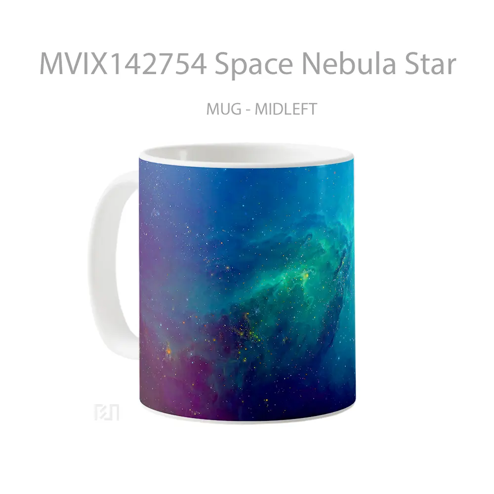 Mug Space Nebula Star Gelas Keramik Unik - All-side / Desain