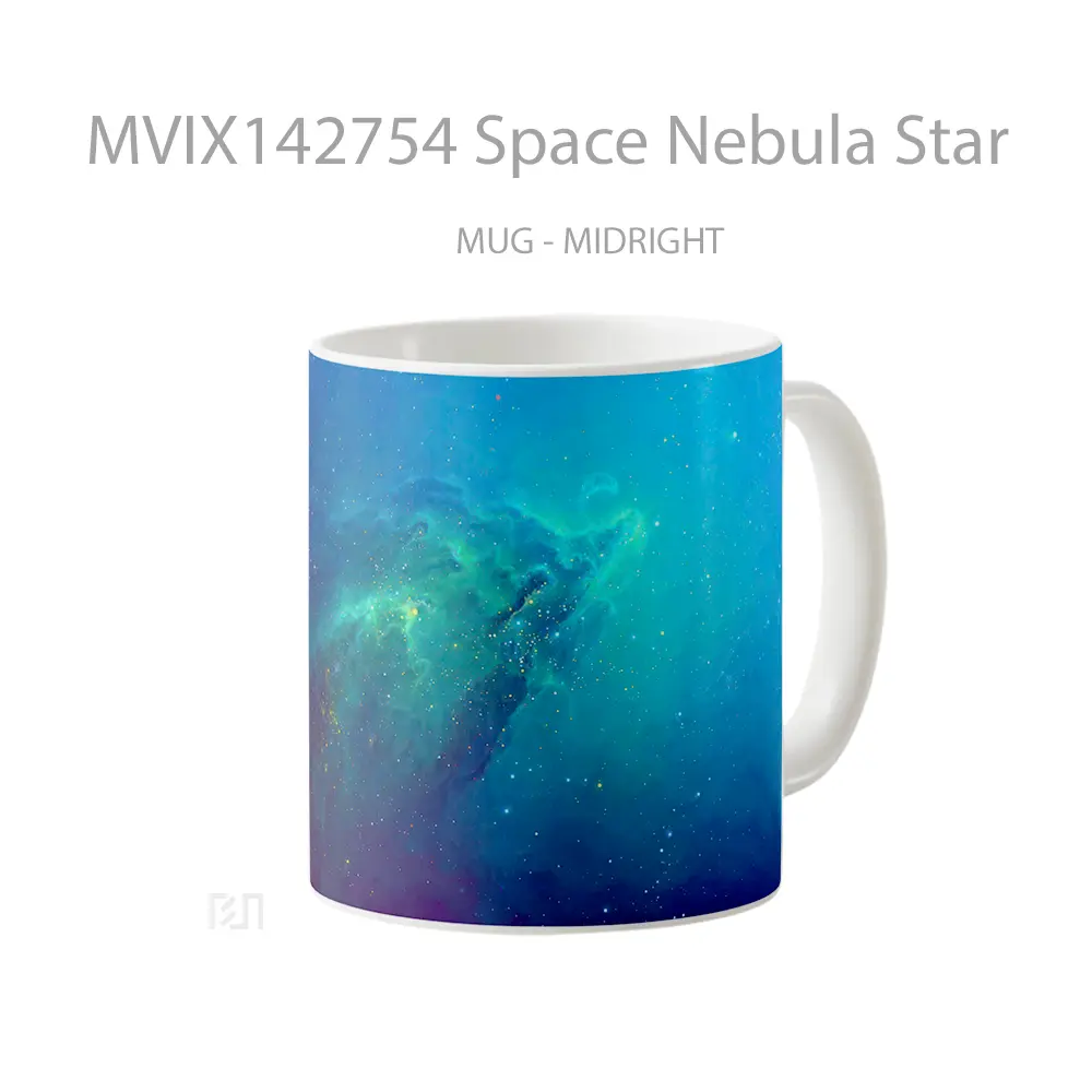 Mug Space Nebula Star Gelas Keramik Unik - All-side / Desain