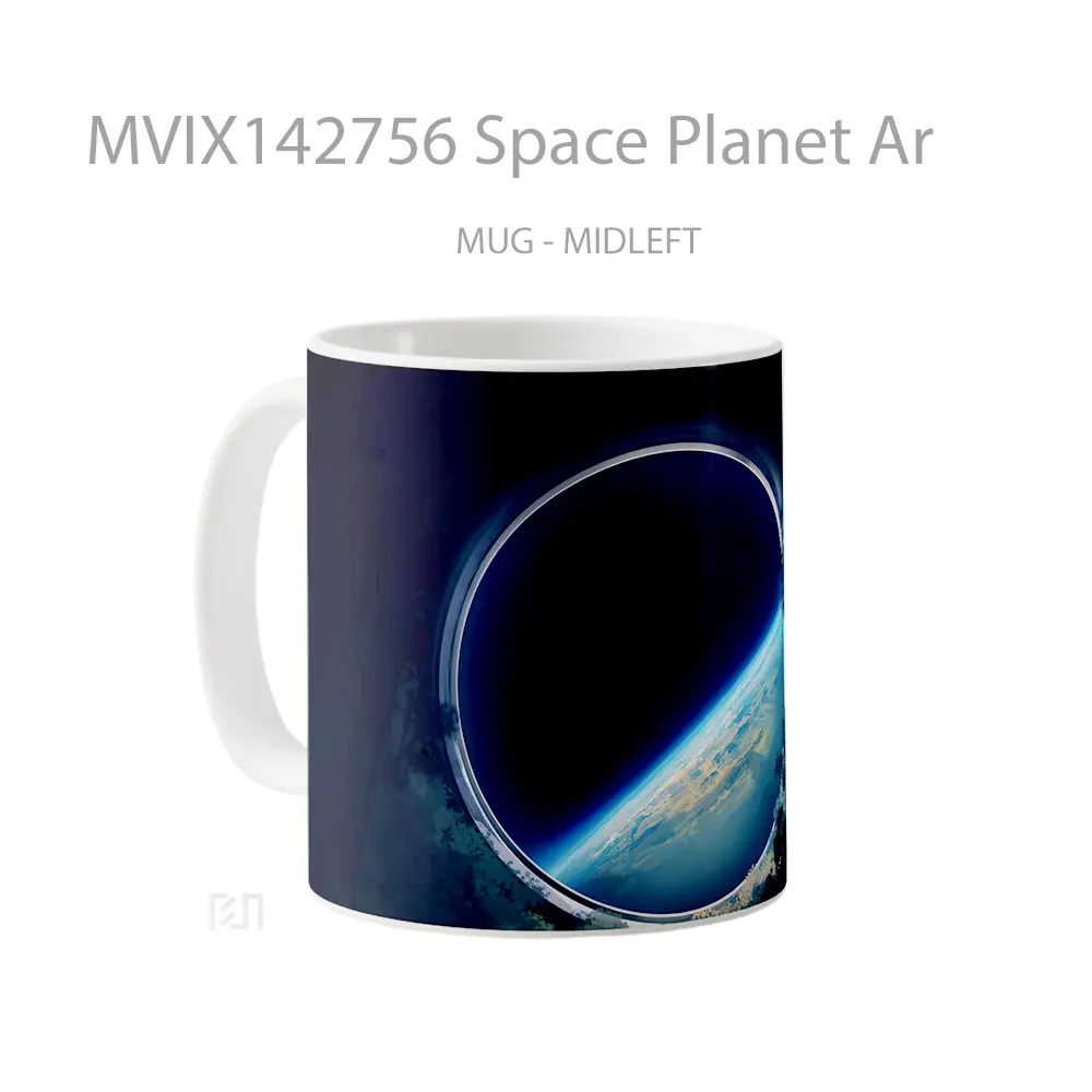 Mug Space Planet Ar Gelas Keramik Unik - All-side / Desain
