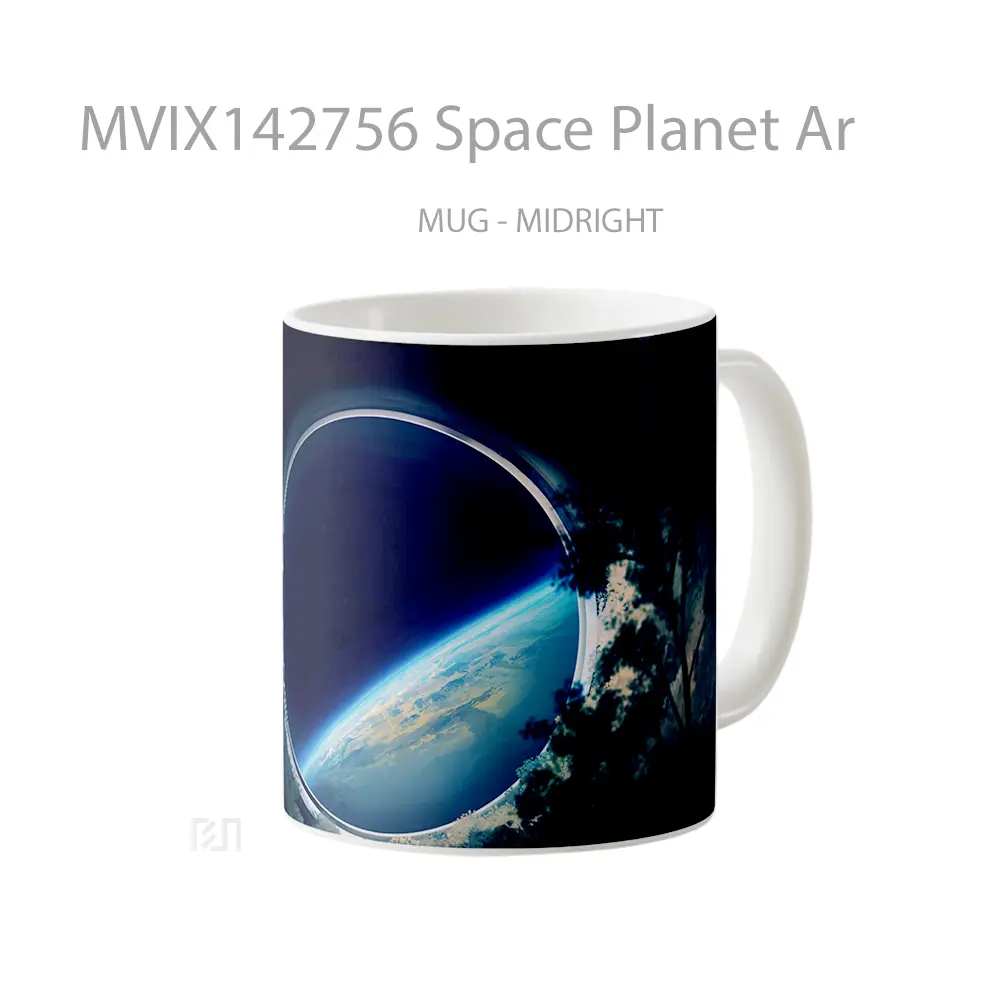 Mug Space Planet Ar Gelas Keramik Unik - All-side / Desain