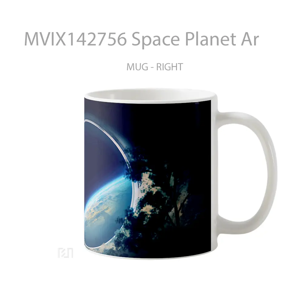 Mug Space Planet Ar Gelas Keramik Unik - All-side / Desain
