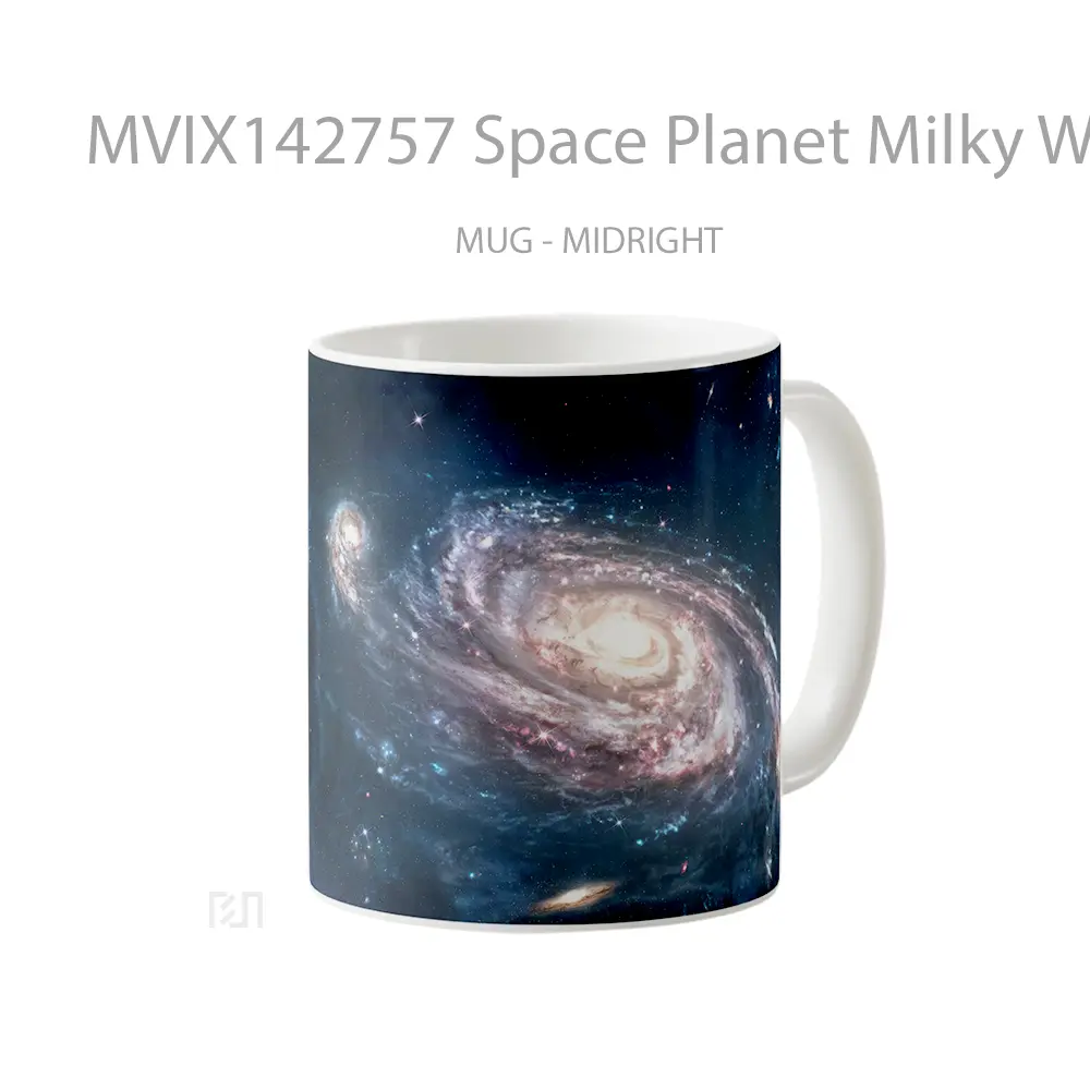 Mug Space Planet Milky Way Galax Gelas Keramik Unik - All-side / Desain