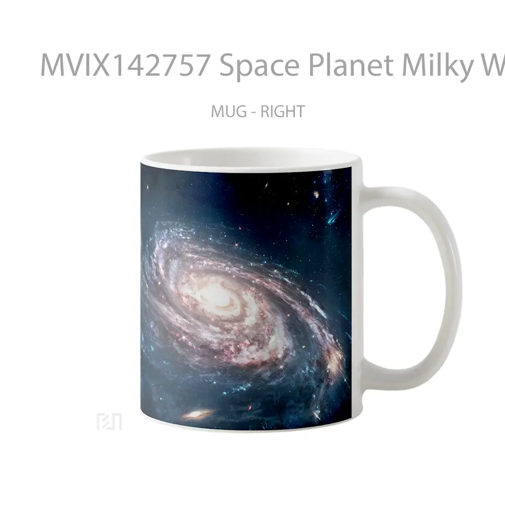 Mug Space Planet Milky Way Galax Gelas Keramik Unik - All-side / Desain