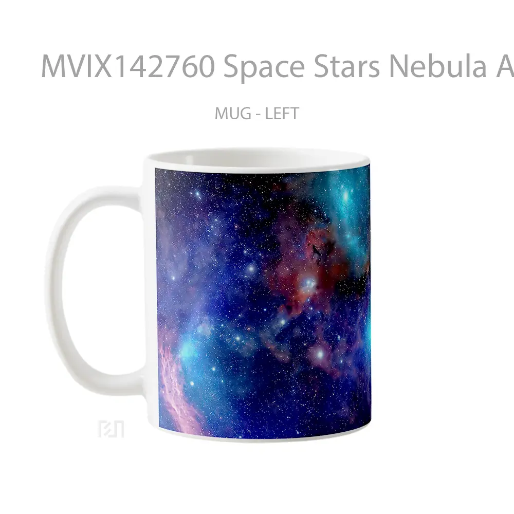 Mug Space Stars Nebula Andromeda Gelas Keramik Unik - All-side / Desain