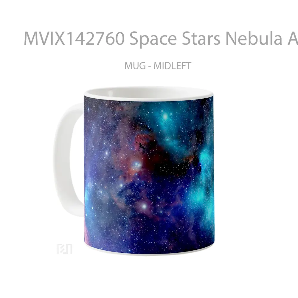 Mug Space Stars Nebula Andromeda Gelas Keramik Unik - All-side / Desain