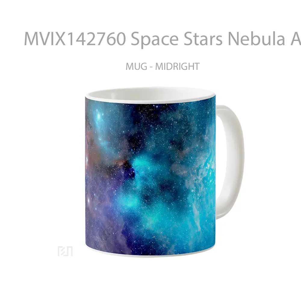 Mug Space Stars Nebula Andromeda Gelas Keramik Unik - All-side / Desain