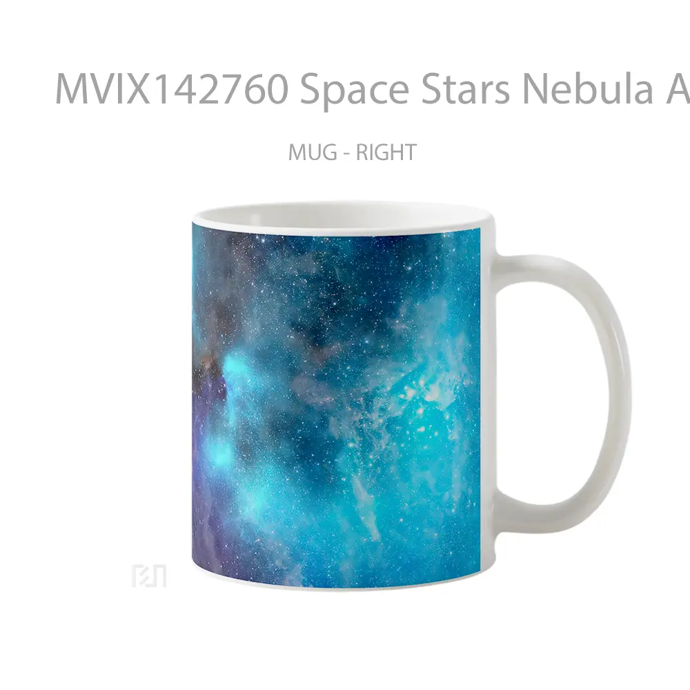 Mug Space Stars Nebula Andromeda Gelas Keramik Unik - All-side / Desain
