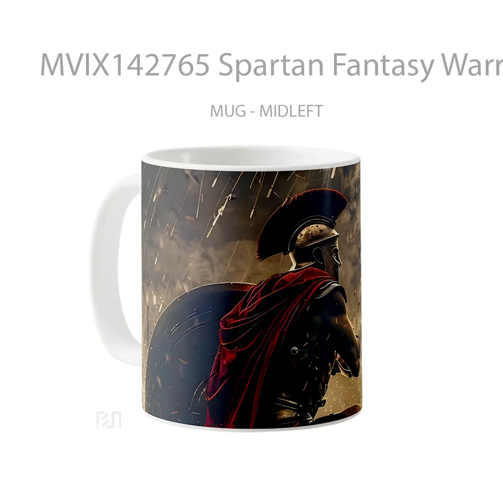 Mug Spartan Fantasy Warrior Gelas Keramik Unik - All-side / Desain