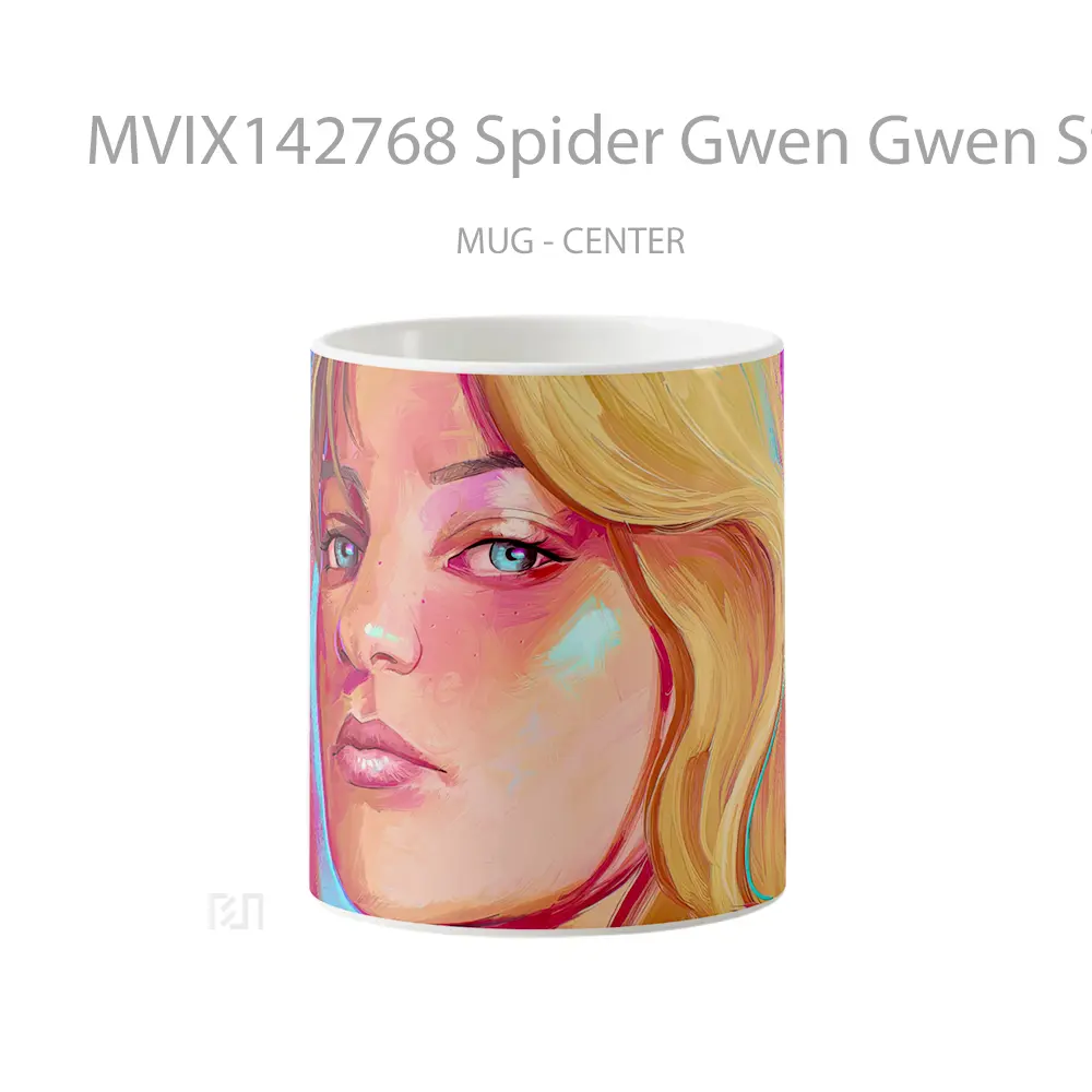 Mug Spider Gwen Gwen Stacy Spiderman Across The Spider Verse Art Gelas Keramik Unik