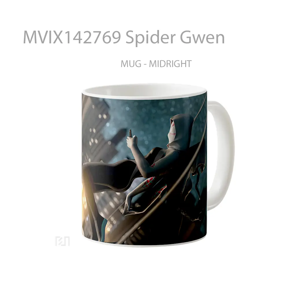 Mug Spider Gwen Gelas Keramik Unik - All-side / Desain