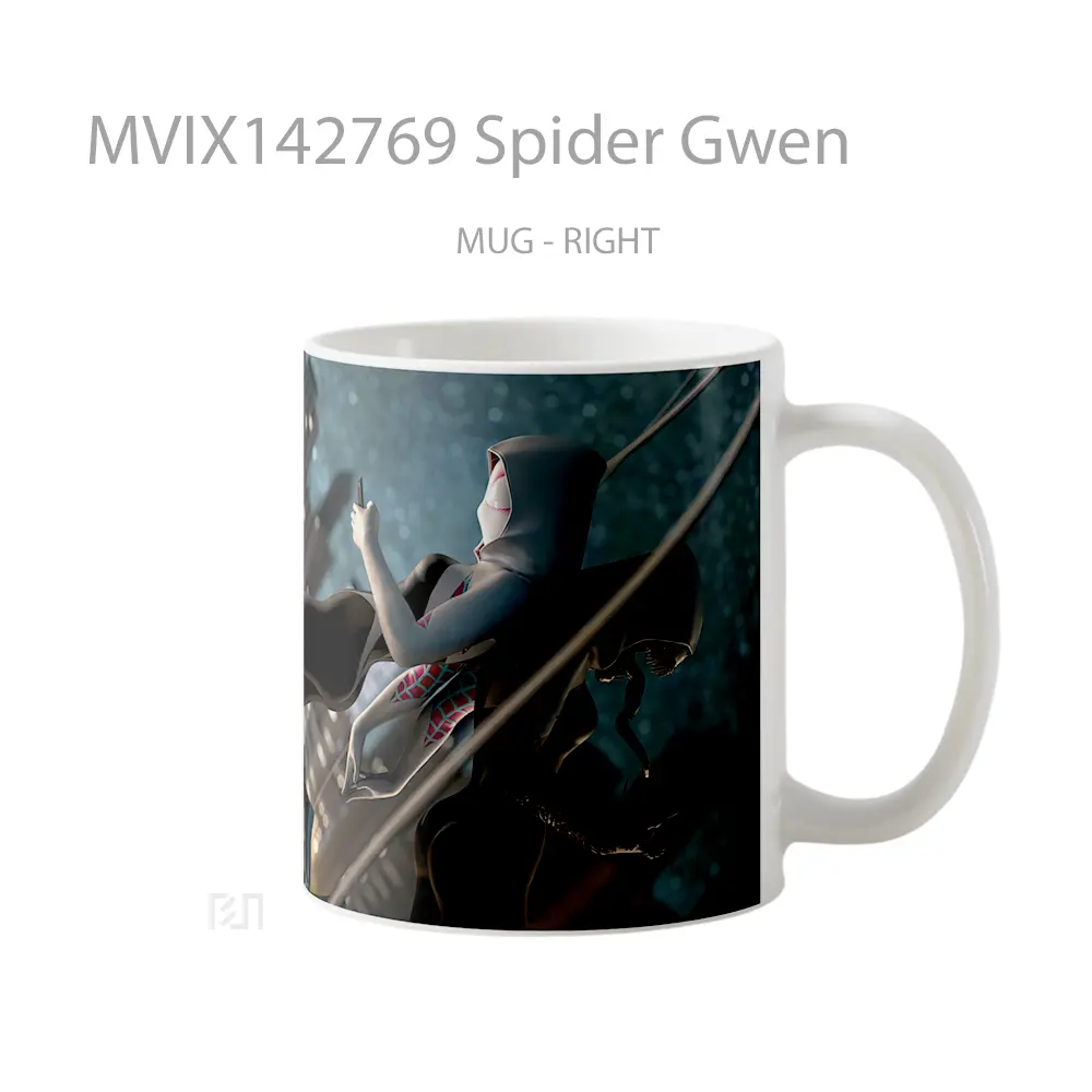 Mug Spider Gwen Gelas Keramik Unik - All-side / Desain