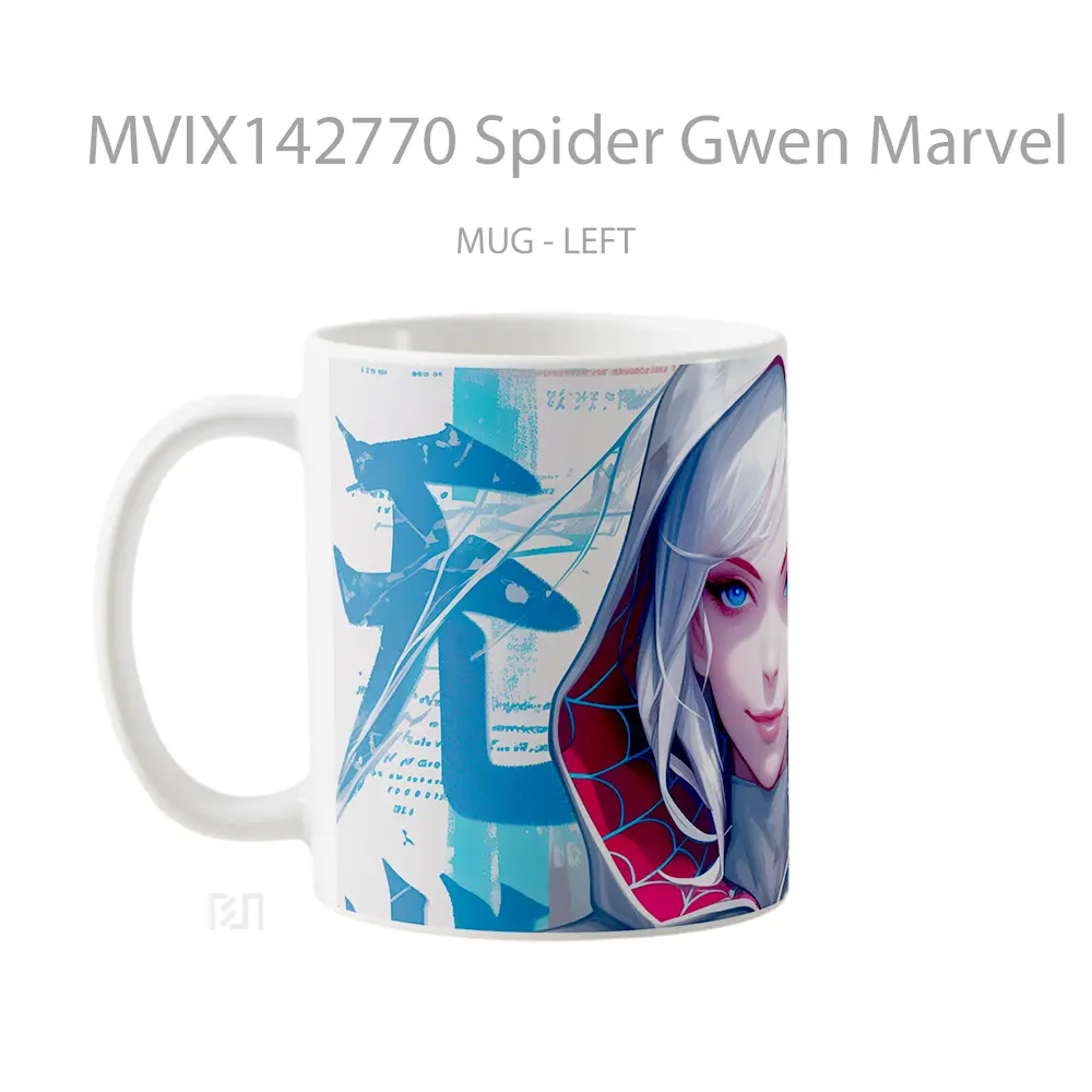 Mug Spider Gwen Marvel Gelas Superhero - All-side / Desain