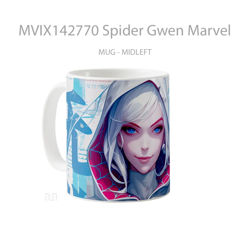 Mug Spider Gwen Marvel Gelas Superhero - All-side / Desain