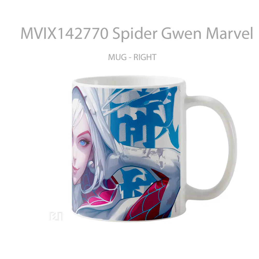 Mug Spider Gwen Marvel Gelas Superhero - All-side / Desain