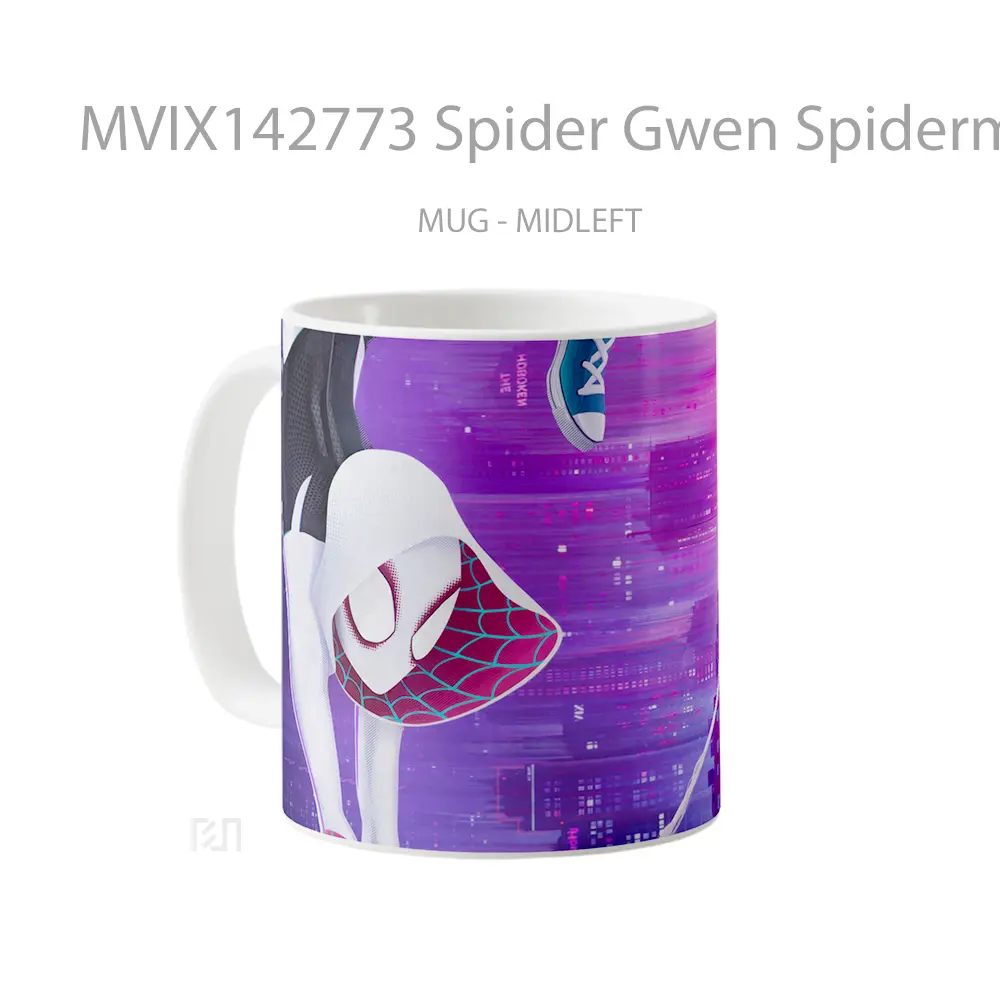 Mug Spider Gwen Spiderman Across The Spider Verse Gelas Keramik Unik - All-side / Desain