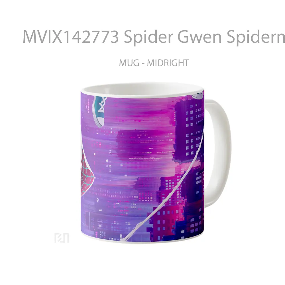 Mug Spider Gwen Spiderman Across The Spider Verse Gelas Keramik Unik - All-side / Desain