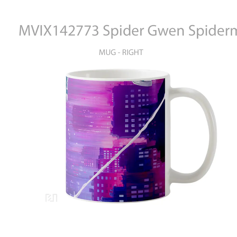 Mug Spider Gwen Spiderman Across The Spider Verse Gelas Keramik Unik - All-side / Desain