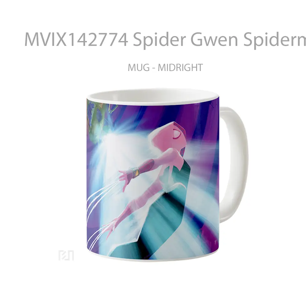Mug Spider Gwen Spiderman Across The Spider Verse Gelas Keramik Unik - All-side / Desain