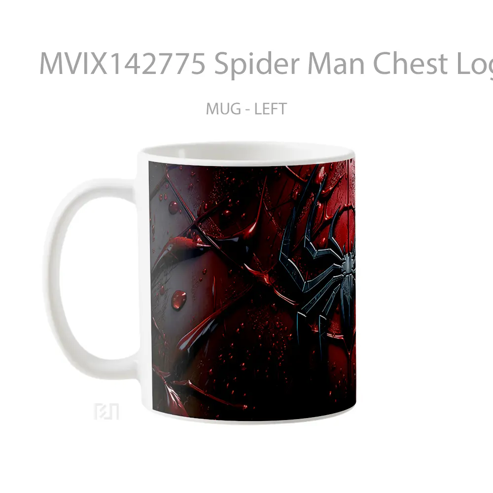 Mug Spider Man Chest Logo Gelas Keramik Unik - All-side / Desain