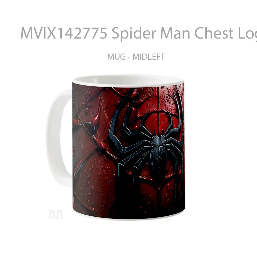 Mug Spider Man Chest Logo Gelas Keramik Unik - All-side / Desain