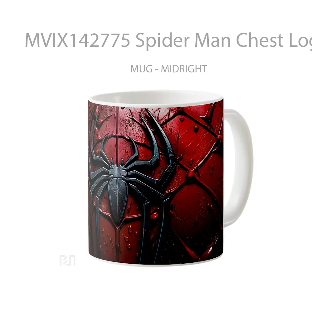 Mug Spider Man Chest Logo Gelas Keramik Unik - All-side / Desain