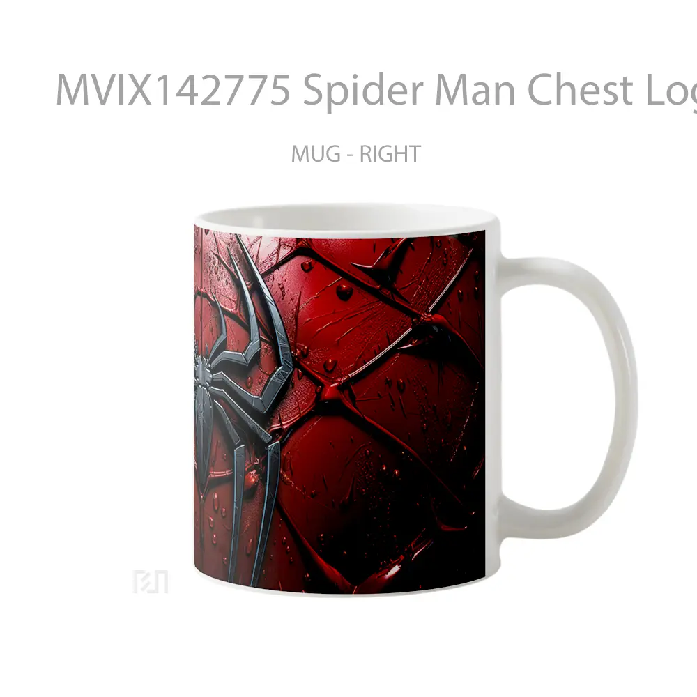Mug Spider Man Chest Logo Gelas Keramik Unik - All-side / Desain