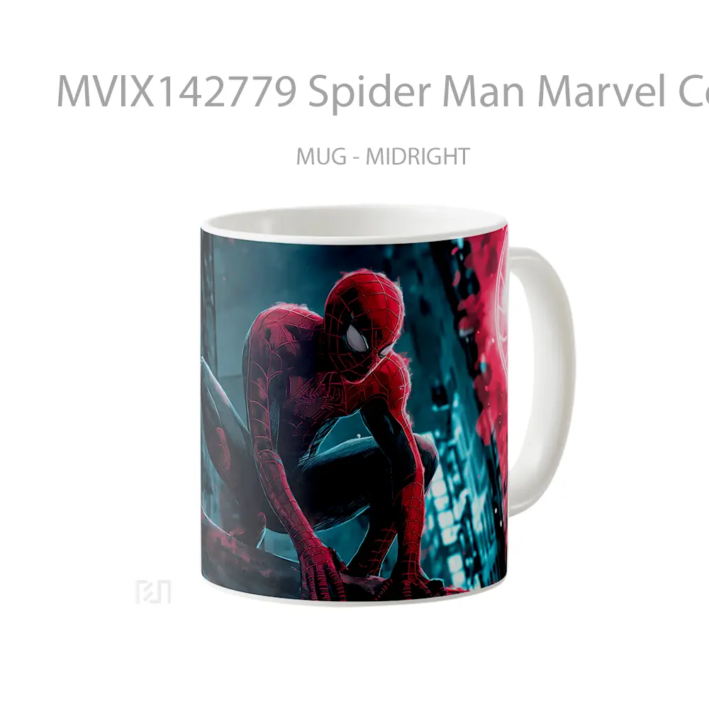 Mug Spider Man Marvel Comics Superhero Gelas Superhero - All-side / Desain