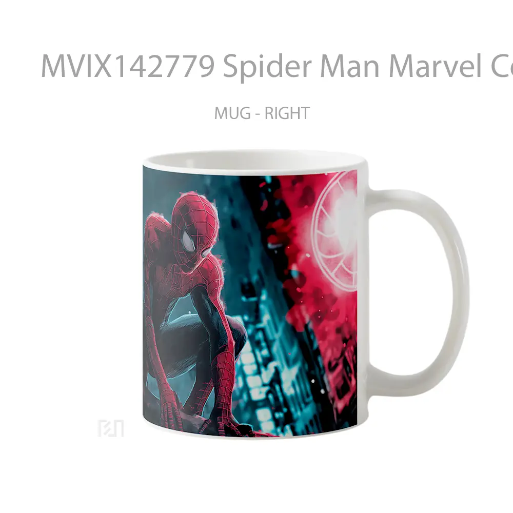 Mug Spider Man Marvel Comics Superhero Gelas Superhero - All-side / Desain