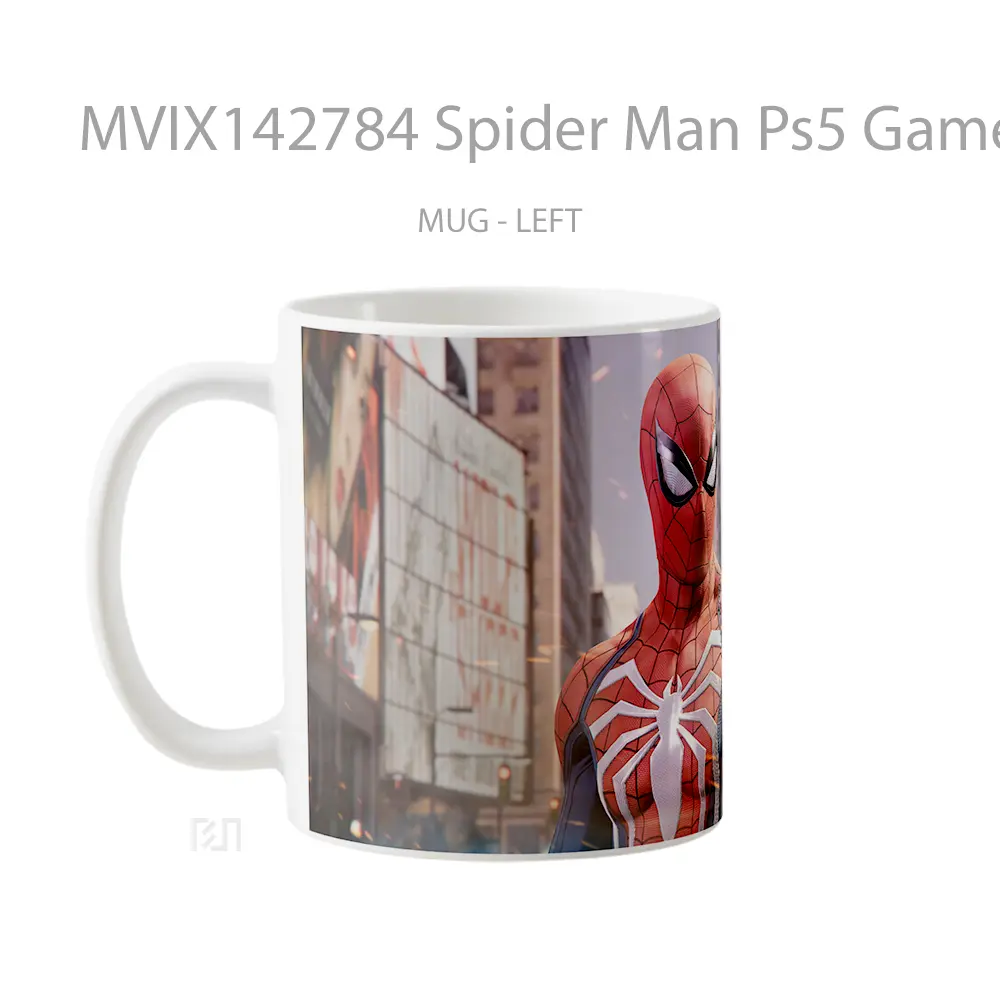 Mug Spider Man Ps5 Game Cangkir Gamer - All-side / Desain