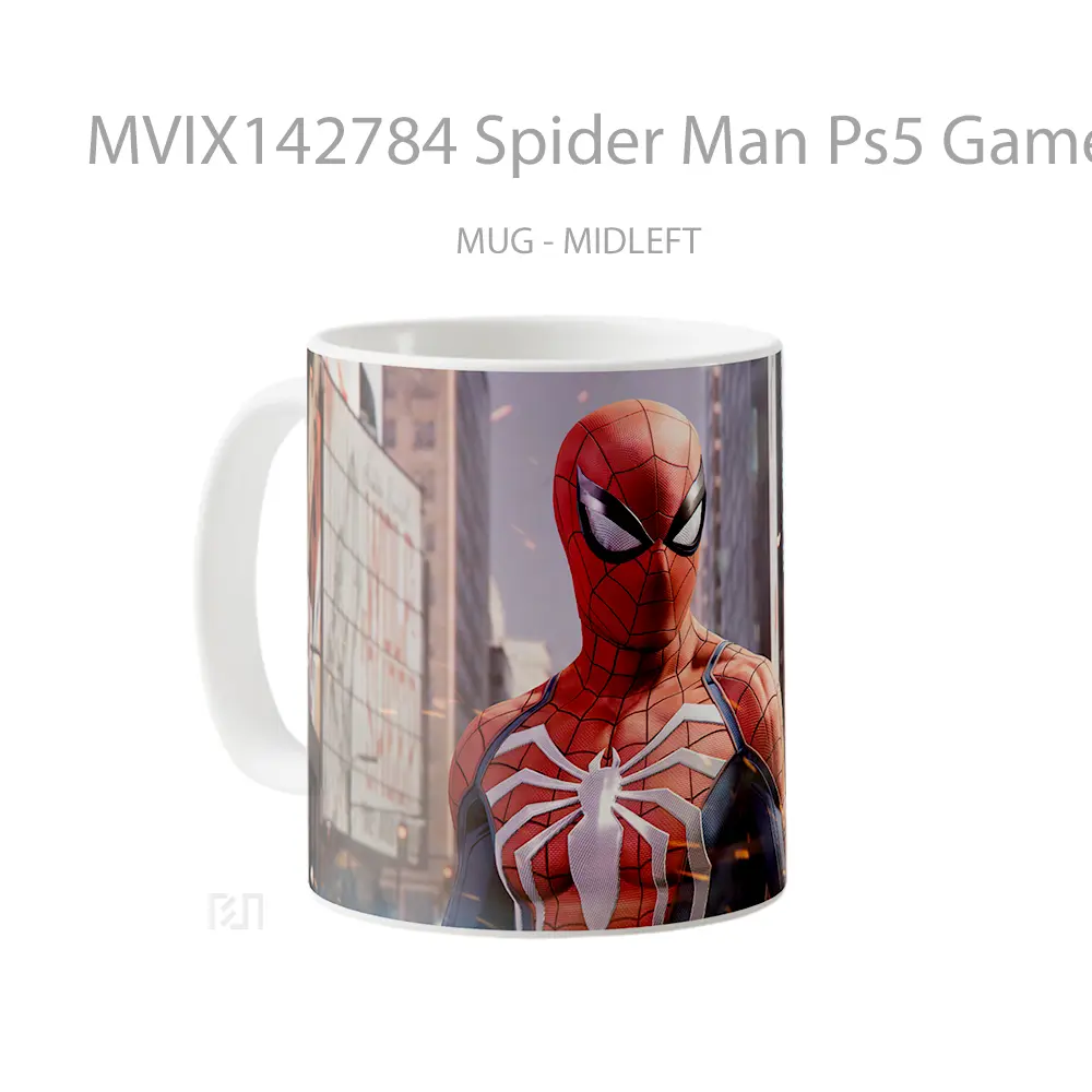 Mug Spider Man Ps5 Game Cangkir Gamer - All-side / Desain