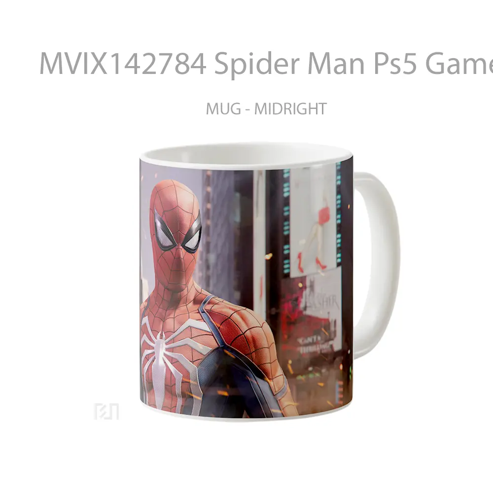 Mug Spider Man Ps5 Game Cangkir Gamer - All-side / Desain